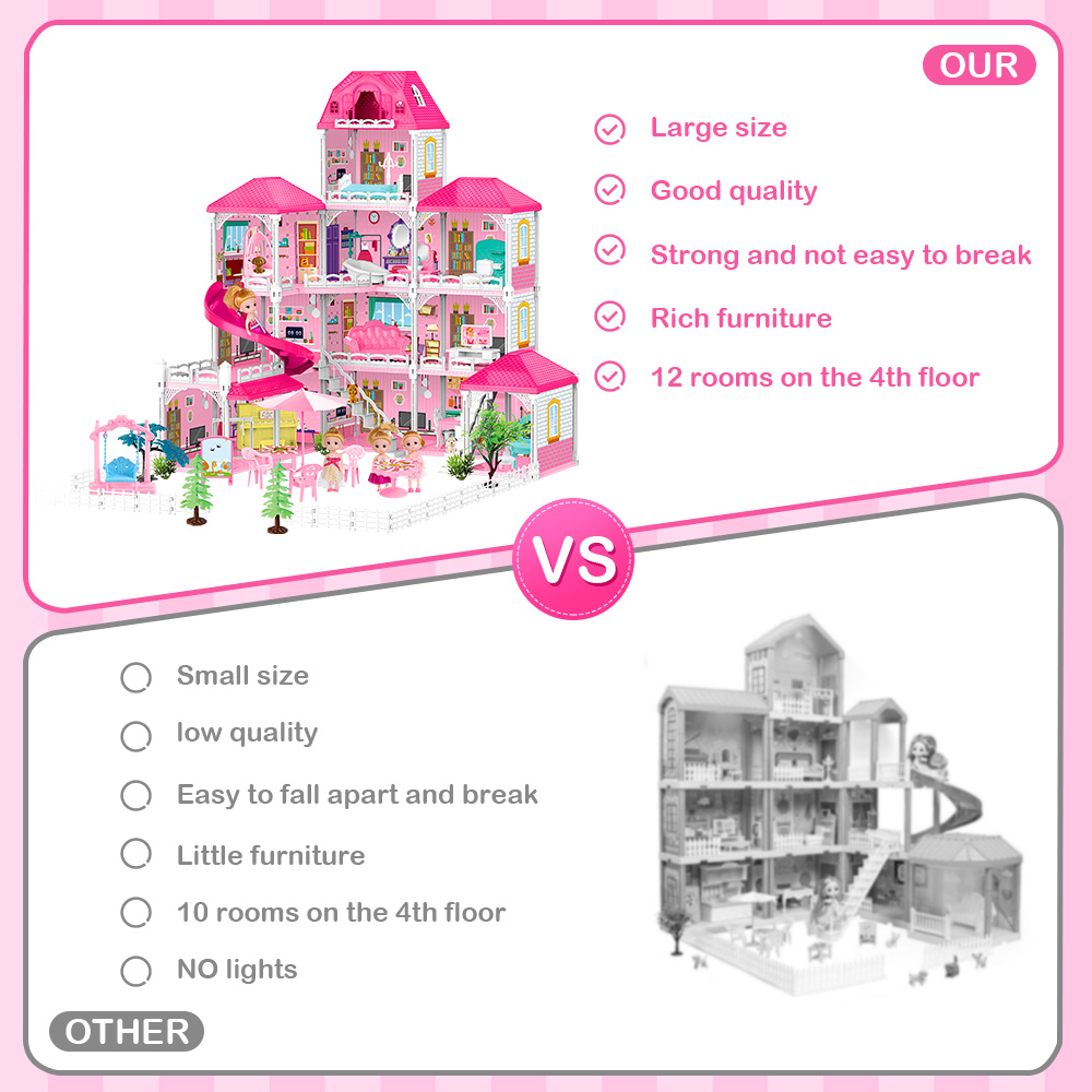 JoyStone Baby Doll Stroller Set Toys for Girls Toddler, Baby Doll Accessories and 2 Sets Doll Clothes for Realistic Pretend Play