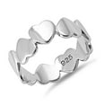 thumbnail image 2 of 925 Sterling Silver Oxidized Platinum Plated Infinity Heart Stackable Women Valentines Day Gifts Ring, 2 of 4