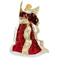 Northlight 12" Red and Metallic Gold Angel Christmas Tree Topper, Unlit