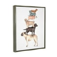 thumbnail image 3 of Stupell Industries Mixed Stacked Dog Breeds Standing Balancing Illustration Graphic Art Luster Gray Floating Framed Canvas Print Wall Art, Design by Dishique, 3 of 5