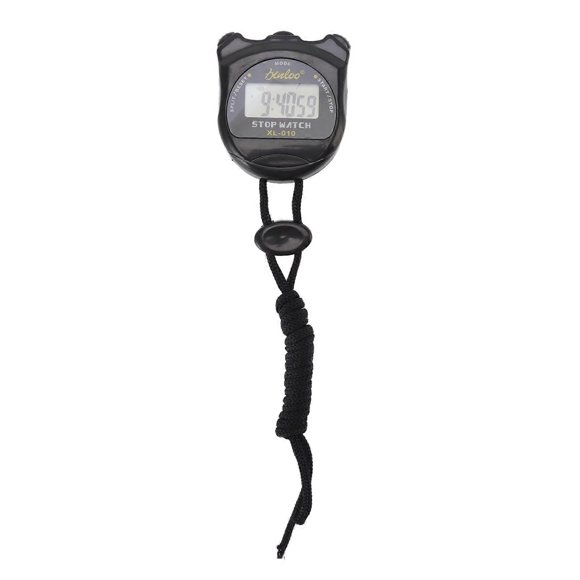Digital Referee Stopwatch Waterproof Multifunction 140mAh for Sports Running Black