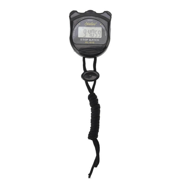Digital Referee Stopwatch Waterproof Multifunction 140mAh for Sports Running Black