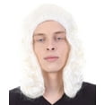 thumbnail image 5 of Colonial Judge Mens White Wig | Cosplay Halloween Wig | Premium Breathable Capless Cap, 5 of 9
