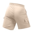 thumbnail image 4 of Nestiefly Mens Cargo Cotton Chino Cargo Shorts Drawstring Stretch Elastic Waist Casual Lightweight Summer Work Short with Multi Pockets 2026 Khaki 2XL, 4 of 5
