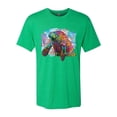 thumbnail image 2 of Wild Bobby Rainbow Painted Manatee Dean Russo Design Animal Lover Men Premium Tri Blend Tee, Envy, Large, 2 of 6