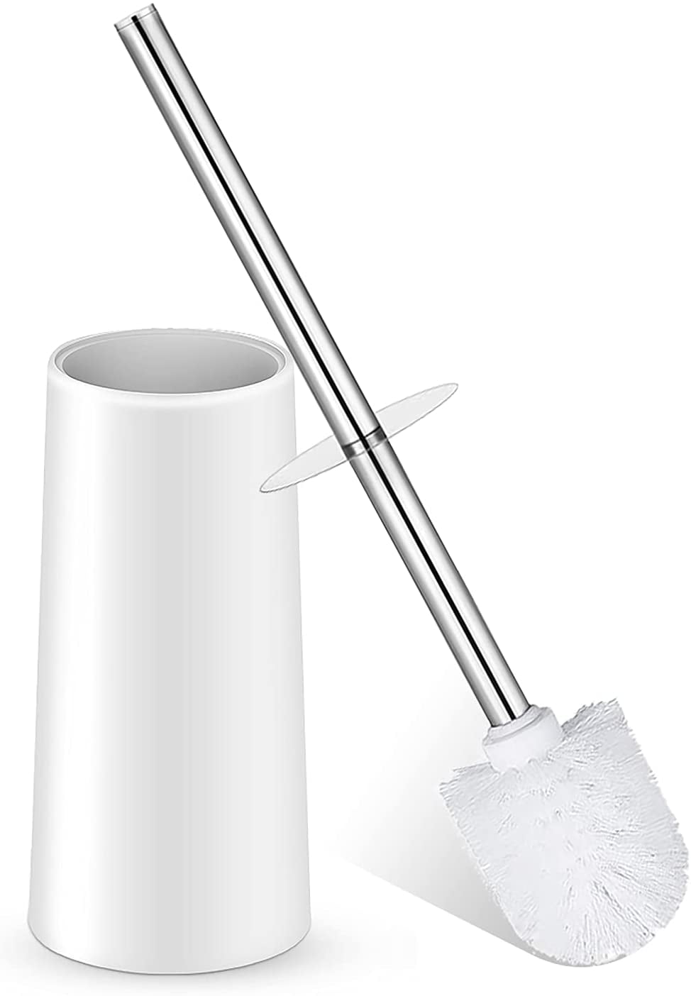 Toilet Brush w/ Holder Bristles Toilet Bowl Cleaner Brush Bathroom Deep-Cleaning