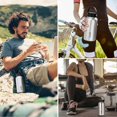 thumbnail image 4 of Bouteille d'eau en acier inoxydable TOMSHOO 1050 ml, anti-fuite, pour le sport, avec tasse à eau de 750 ml, pour le camping, la randonnée, la pêche, 4 of 4