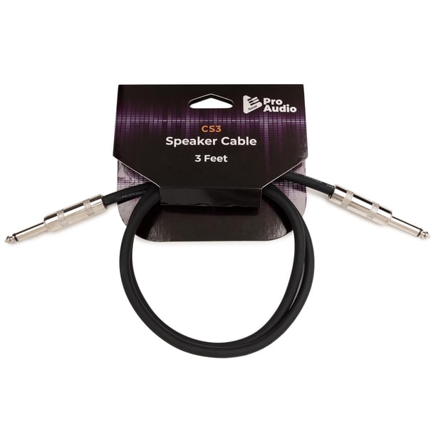 Cable de altavoz FocuProAudio FPA-CS3 de 1/4 pulgadas a 1/4 pulgadas, 3 pies