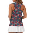 thumbnail image 5 of HUIACONG US Flag Poppy Print Golf Shirt, Soft Athletic Tank Top for Running Tennis, Zip Up Sleeveless Women's Golf Shirt, 5 of 7