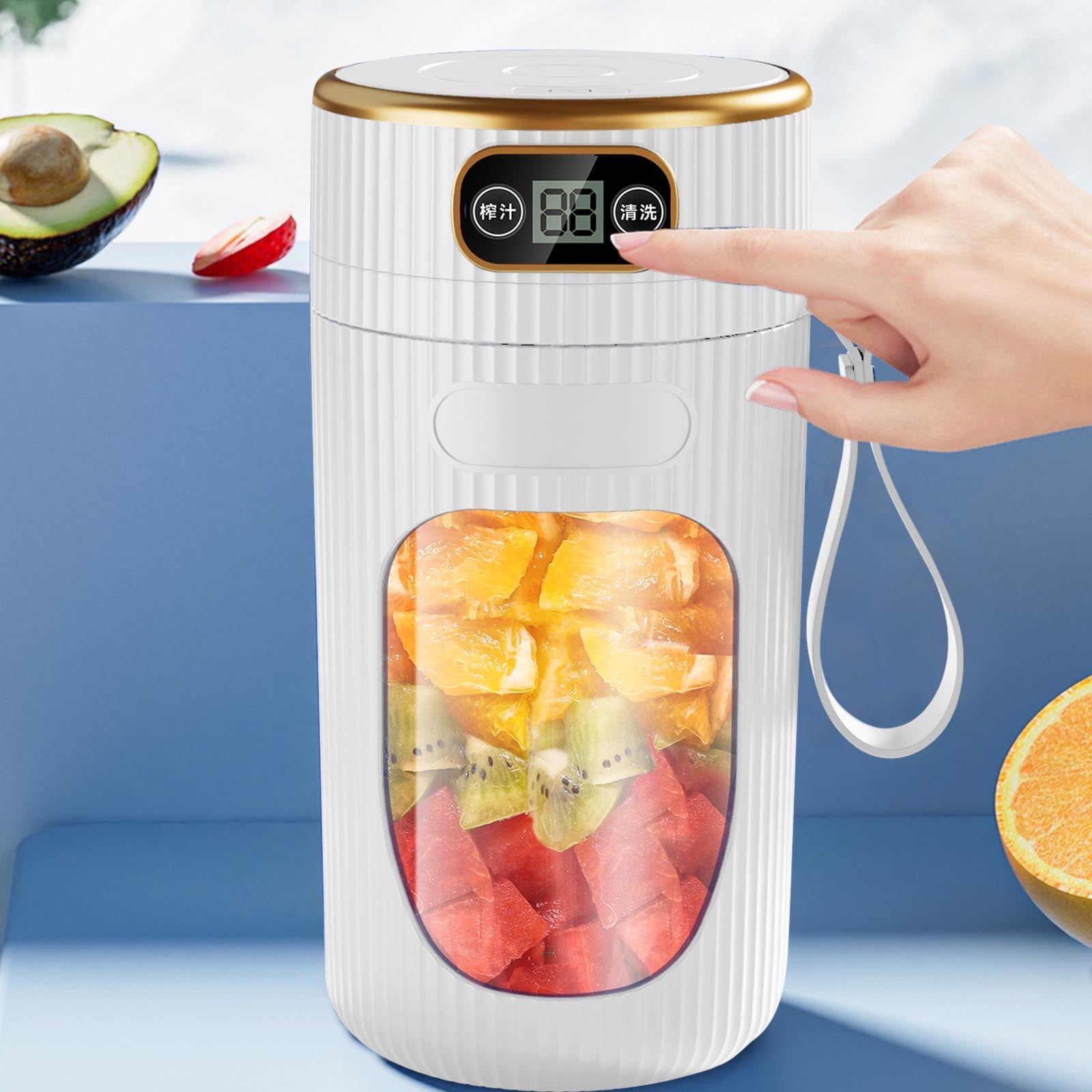 Bpyeka New Type Of Juicer Portable with Digital Display Small Fruit Juicer Cup Home Multifunctional Juicer for Juicer Extraction,Juicer,Home Essentials