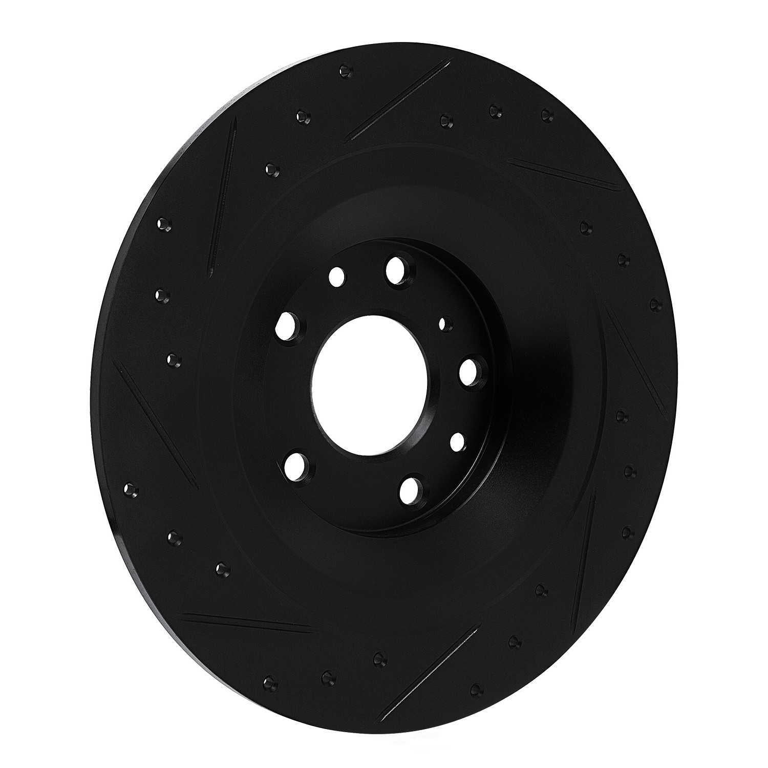 Dynamic Friction Company 633-80085R DFC Brake Rotor - Drilled And Slotted - Black