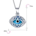 thumbnail image 4 of Bling Jewelry Womens Turkish Nazar Blue Evil Eye Filigree Charm Pendant Necklace Sterling Silver, 4 of 6