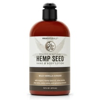 Mika Naturals Wild Vanilla Ginger Hemp Seed Hand & Body Lotion for Dry Skin, 16 fl oz