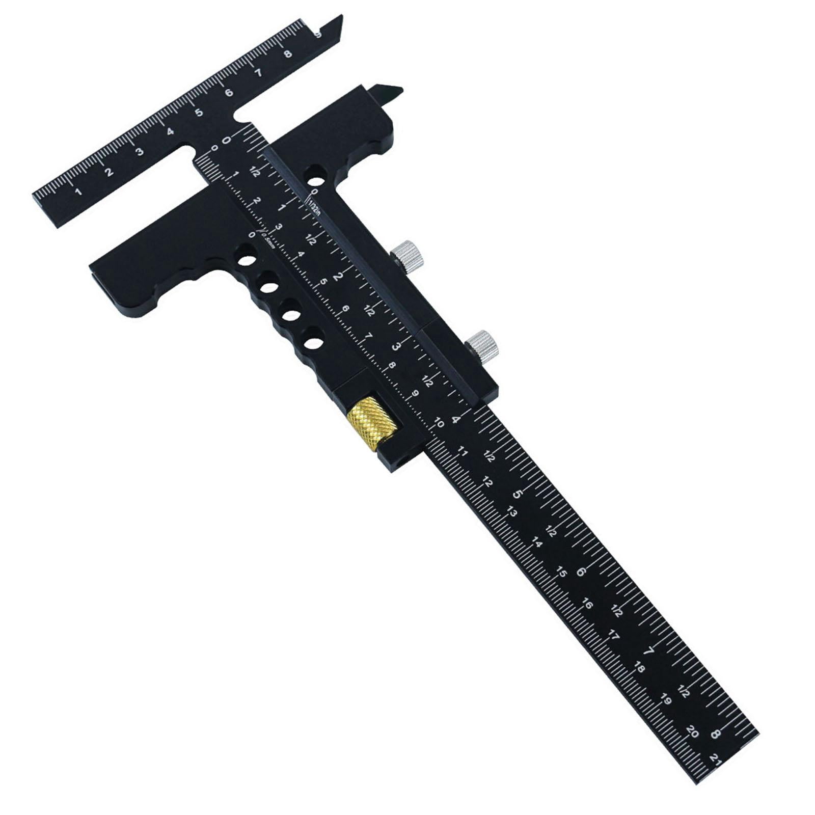 koolsoo Wood Workings Multifunctional Caliper Slide Caliper Easy to Use DIY Accessories Marking Measuring Gauge for Home Woodworker With Fine Tuning