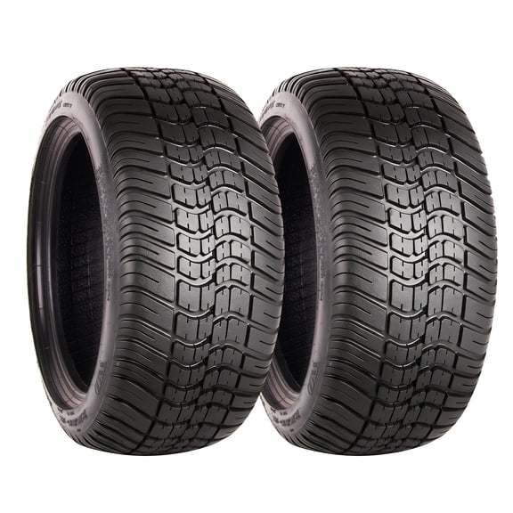 Two WOLF PACK 215/35-12 Golf Cart Tires Non-Directional Tubeless Tire Multi-Terrain Tire with Superior Traction and Mud-Resistant Self-Cleaning Tread Design for Long-Lasting Performance