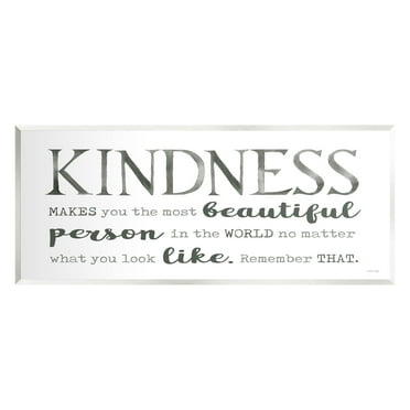 Stupell Industries Kindness Is Beautiful Inspirational Self Love Typography Phrase Graphic Art Unframed Art Print Wall Art, Design by Cindy Jacobs