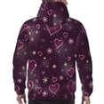 thumbnail image 3 of Bingfone Snowflakes and Hearts Men's Drawstring Hoodie Long Sleeve Pocket Sweatshirts-Medium, 3 of 6