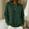thumbnail image 2 of GUACER Womens Sweaters Casual Soft Knit Long Sleeve Polo Pullovers Button-Down Collar Loose Fit Tops for Fall Winter, 2 of 4
