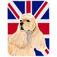 thumbnail image 1 of Carolines Treasures SS4964LCB Cocker Spaniel Buff With English Union Jack British Flag Glass Cutting Board - Large, 1 of 1