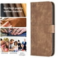 thumbnail image 6 of SaniMore Case for Samsung Galaxy A14 5G (6.6" 2023), PU Leather Wallet with Card Slots Cash Pocket Magnetic Closure Flip Kickstand Shockproof TPU Full Body Protective Business Shell, Brown, 6 of 11