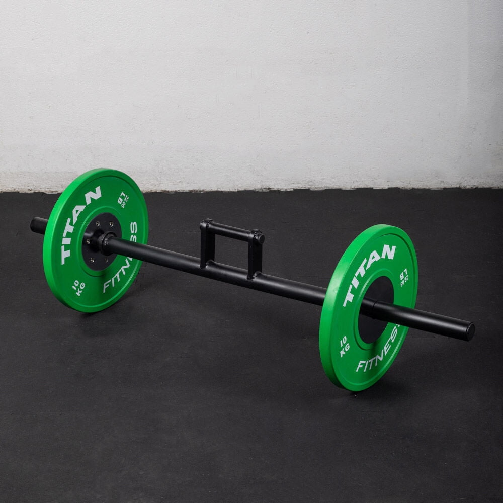 Titan Fitness 60in Farmers Walk Handles, Barbell Style Grip Farmers Carry, Rated 500 LB Each, Grip Strength Weight Training