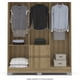 thumbnail image 3 of Ropero Closet 6 puertas y 2 cajones Color Miel Mobi, 3 of 6