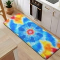 thumbnail image 5 of Colorful Rainbow Tie Dye Spiral Pattern Kitchen Rug Mat,Kitchen Runner Rugs Non Skid Washable,Decorative Kitchen Floor Mats for Kitchen,Sink,Laundry,17"x47.2", 5 of 7