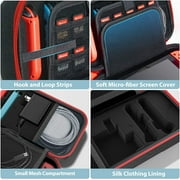Carrying Case Compatible with Nintendo Switch/OLED, Portable Travel Nintendo Switch 2 Accessories Carrying Case Bag for 20 Games Cards
