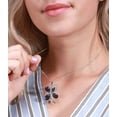 thumbnail image 5 of Butterfly Flower Pendant Chain Necklace for Women Blue Cz Ginger Lyne Collection, 5 of 5