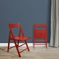thumbnail image 4 of Casual Home Wooden Folding Chairs 2-Pcs Set - Red, 4 of 4