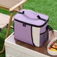 thumbnail image 4 of Fiudx Lonchera Pequeña, Bolsa Térmica para Almuerzo, Correa Ajustable para El Hombro, Interior Hermético, Diseño Portátil, Ideal para El Trabajo, La Escuela, Picnic, Azul Marino, 25 X 20 X 17 Cm, 4 of 6