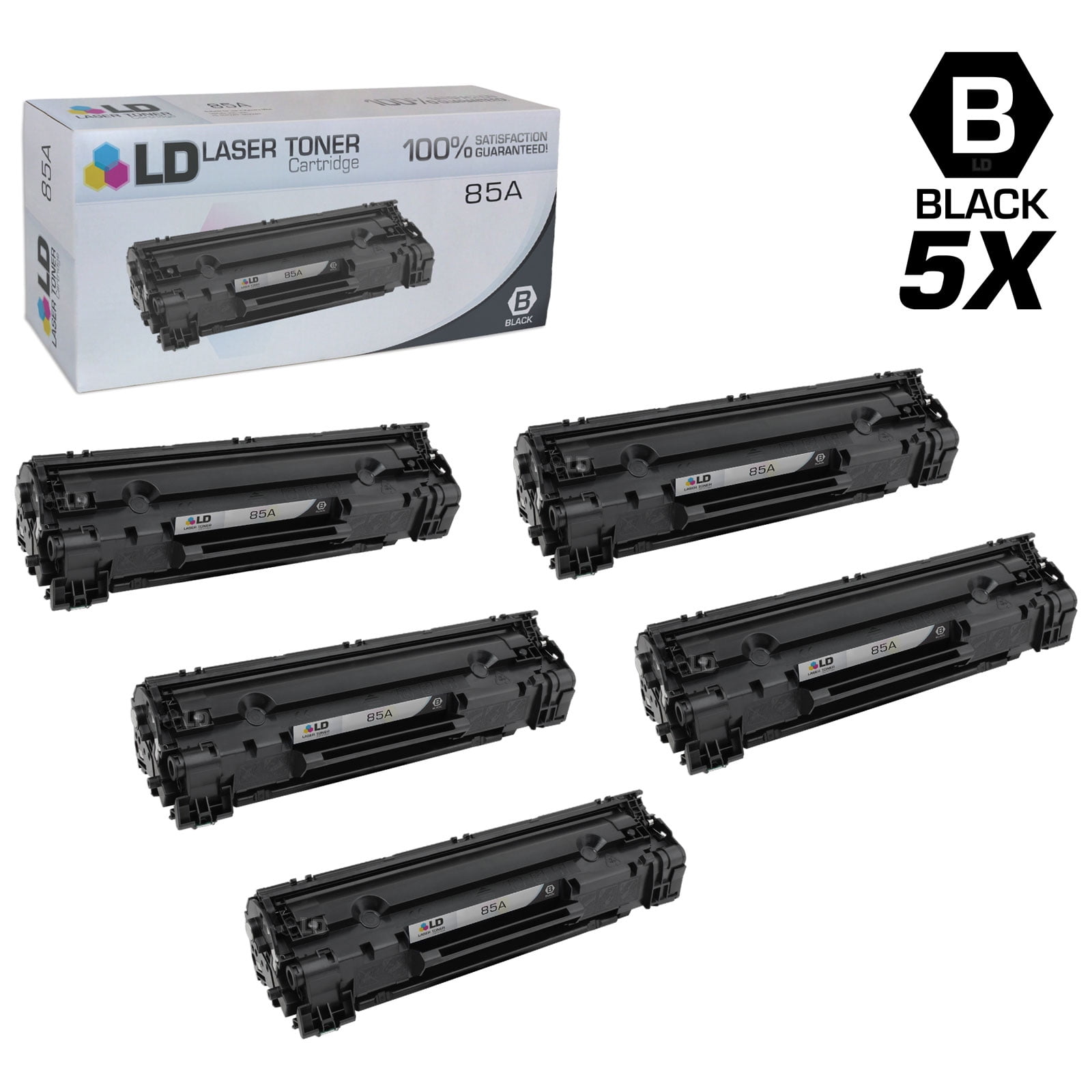 LD Compatible Replacements for 85A CE285A Black Toner Cartridges 5-Pack for  use in LaserJet Pro M1132, M1138, M1139, M1212nf, M1217nfw MFP, M1219nf,  P1102, P1102s, P1102W, P1106, P1109W - Walmart.com