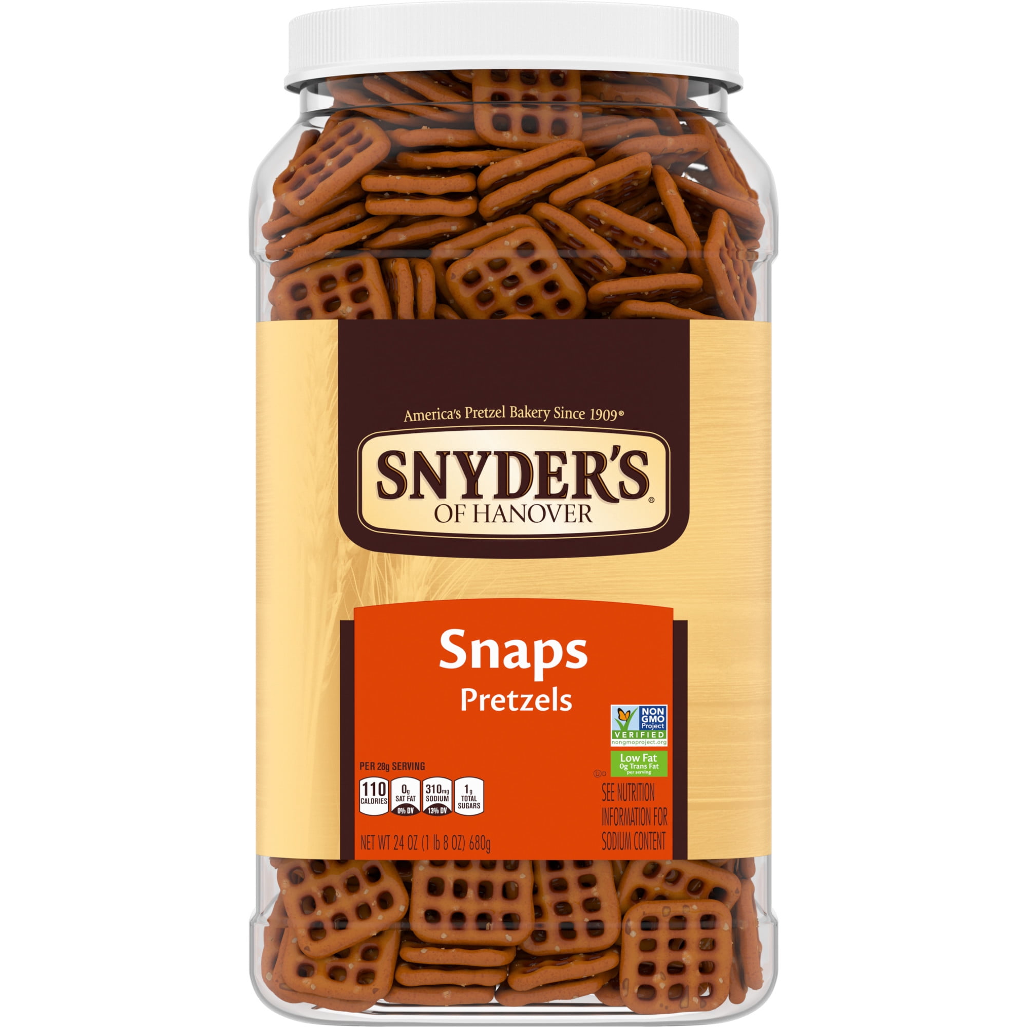 Snyder's of Hanover Pretzel Snaps, 24 oz Canister