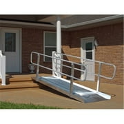 Prairie View Industries 9-ft x 36-in Solid with Handrails Wheelchair Ramp 850 lb. Weight Capacity Maximum 18-in Rise