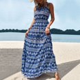 thumbnail image 2 of 2024 Vestido de cintura alta estilo europeo y americano sin mangas con tirantes y tubo superior, falda larga informal y cómoda para mujer, 2 of 4