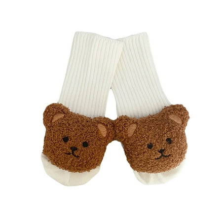 

Toddler Baby Socks Newborn Infant Cute Cartoon Bear Anti Slip Stocking Spring Fall Winter Knitting Floor Socks 0-12 Months