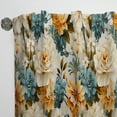 thumbnail image 6 of Designart "Timeless Blooms In Beige And Blue" Botanical Traditional Curtain, Floral Single Panel, 6 of 6