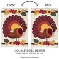 thumbnail image 4 of Thanksgiving Pilgrim Turkey Garden Flag 2 Sided, 4 of 6