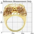 thumbnail image 2 of Luxe Jewelry Designs Women's Matte Gold Plated Brass Ring with AAA Grade Cubic Zirconia - Size 8, 2 of 4