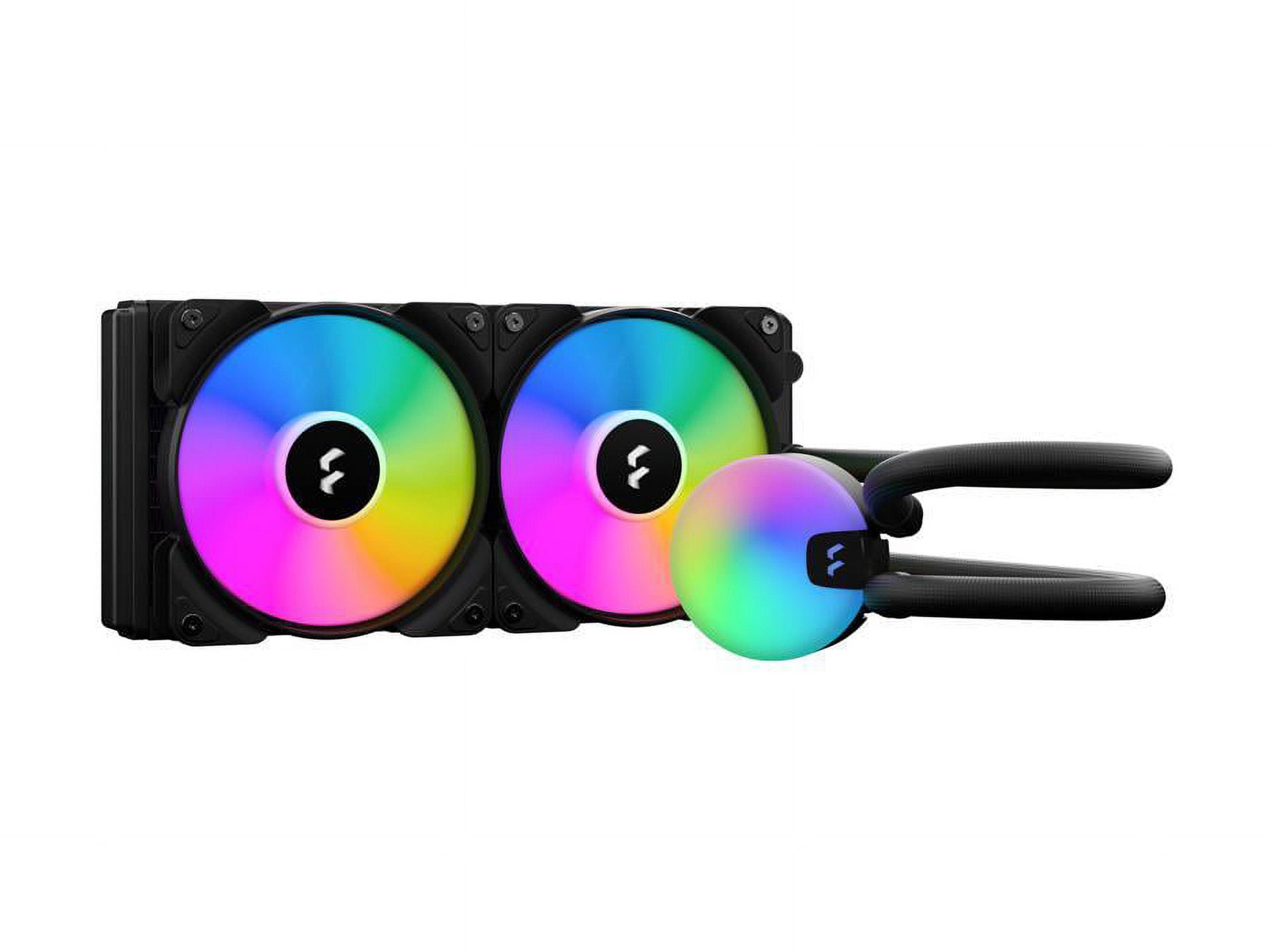 Fractal Design Lumen S24 v2 RGB Aspect 12 RGB x2 AIO CPU Liquid/Water Cooler - Supports Intel LGA 1851/1700/1150/1151/1155/1156/1200 LGA 1366/2011/2011-3/2066 and AMD AM5/AM4