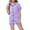 Purple, variant on WOYY Toddler Girls Pajamas Sleepwear Outfits Solid Button-Down Short Sleeve Top Shorts Homewear Loungewear, Sizes 2-3Y