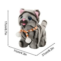 OAVQHLG3B Interactive Ragdoll Cat,Electric Plush Toy, Pet Cat,Robot Cat with Walking/Nodding/Tail Wagging/Barking, Present Gift for Girls Boys