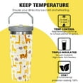 thumbnail image 4 of Giraffe Tumbler with Handle and Straw, Stainless Steel Vacuum Insulated Flip Straw 30 oz Giraffe Tumbler Spill Proof Coffee Travel Mug Giraffe Gifts for Women, 4 of 6