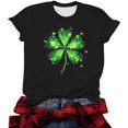 thumbnail image 5 of FDGIU ‌‌‌‌‌‌Women's St. Patrick's Day Graphic Tee - Short Sleeve Shamrock Print Crew Neck T-Shirt, 5 of 6