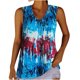 thumbnail image 2 of ICHUANYI Clearance Women Plus-Size Fashion Sleeveless Round-Neck Printing Casual Blouse T-shirt Tops(Blue, XXL) ICHUANYI WER2023081503540, 2 of 4