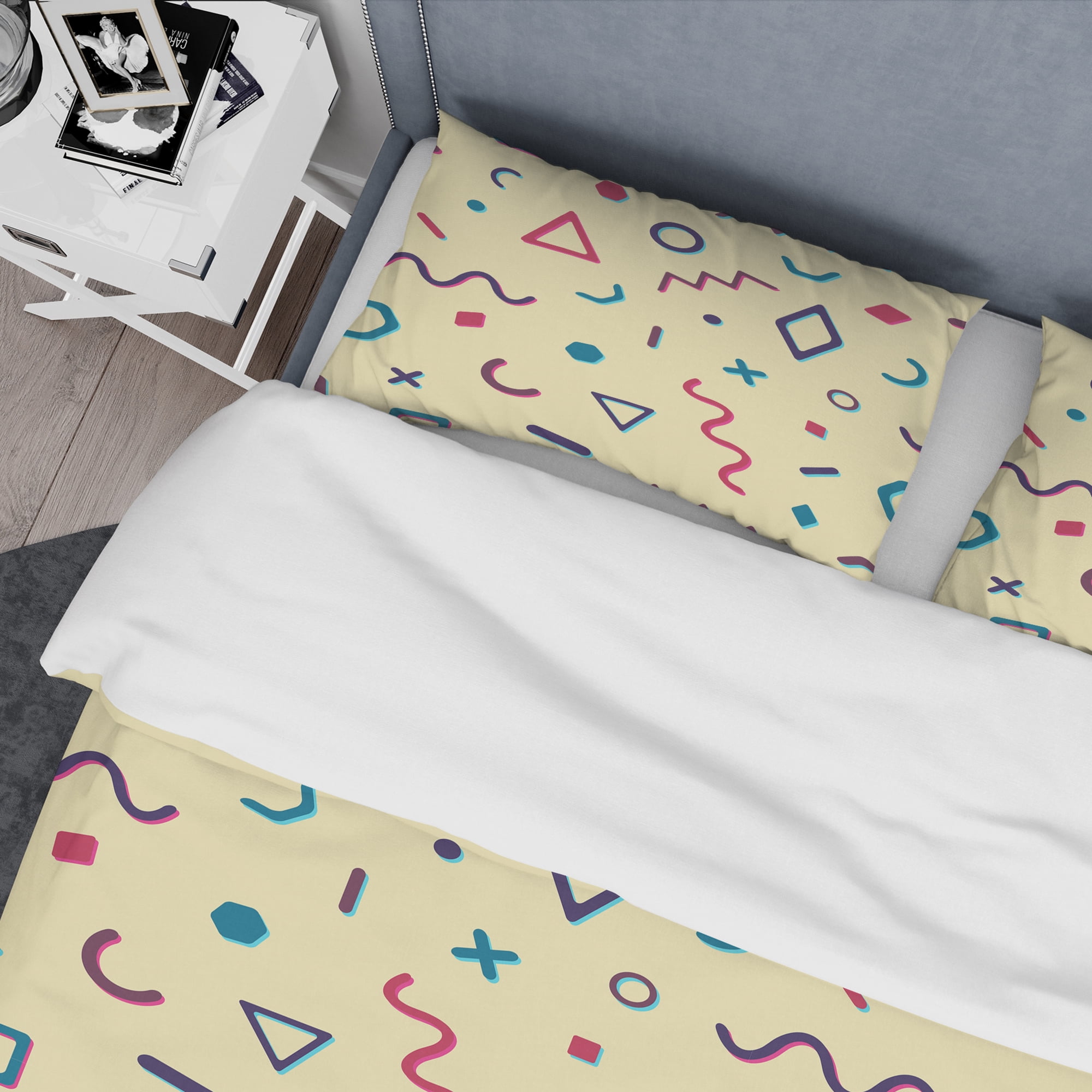 Designart 'Retro Abstract Pattern Design VI' Mid-Century Modern Duvet Cover Set