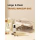 thumbnail image 5 of Bolsa de maquillaje Meiyuuo, grande, transparente, impermeable, negra, 5 of 9