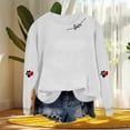 thumbnail image 6 of FDGIU ‌Valentine's Day Shirt Women, Heart Print Long Sleeve T-Shirt with Crew Neck for Valentine's Outfit & Casual Wear, 6 of 6
