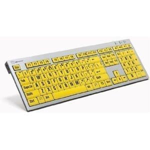 LogicKeyboard XLPrint PC Slim Line Keyboard with Large Print, Black on