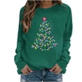 thumbnail image 2 of HOMBOM Womens Christmas Sweatshirt Crewneck Long Sleeve No Hood Christmas Tree Print Pullover Lightweight Loose Casual Fall Winter Tops, 2 of 6
